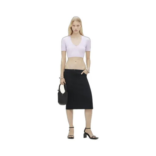 V-Neck Cropped Knitted Top