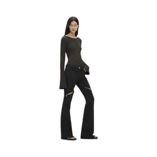 Leg Trim Zipper Casual Pants
