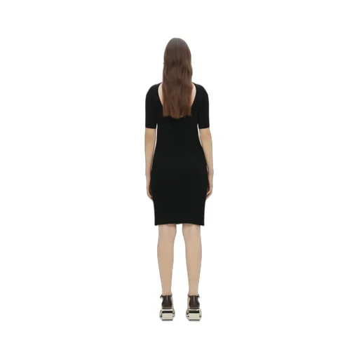 Hyperbole Rib Knit Polo Dress