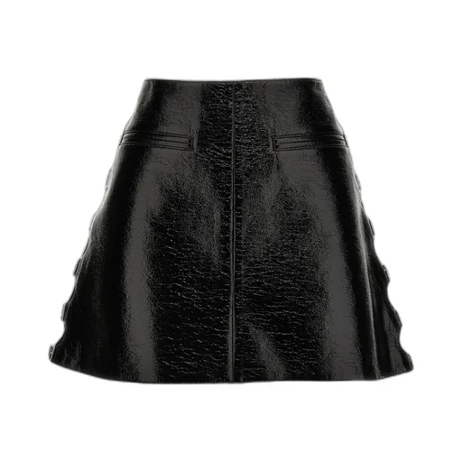 Multi Sangle Vinyl Mini Skirt
