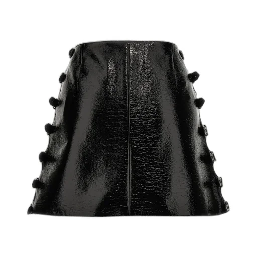 Multi Sangle Vinyl Mini Skirt