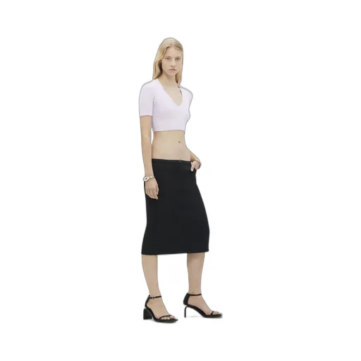 V-Neck Cropped Knitted Top