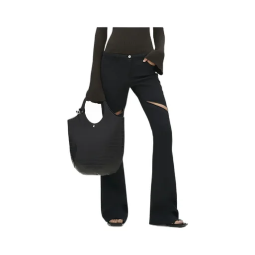 Leg Trim Zipper Casual Pants