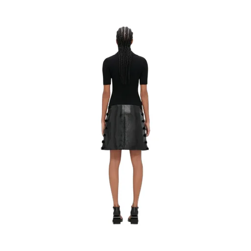 Multi Sangle Vinyl Mini Skirt