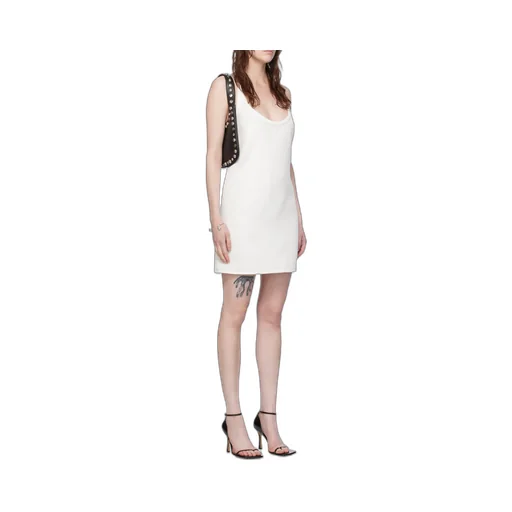 Buckle Babydoll Twill Dress