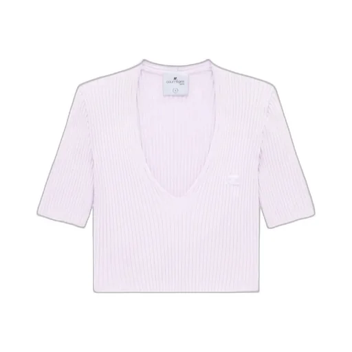 V-Neck Cropped Knitted Top