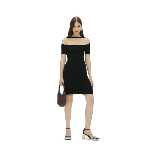 Hyperbole Rib Knit Polo Dress