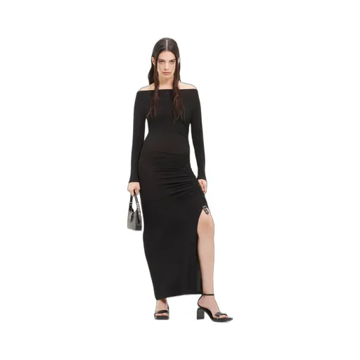 Gather Crepe Jersey Long Dress