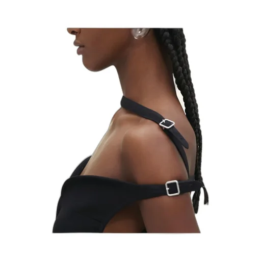 Ellipse Crepe Bustier Mini Dress