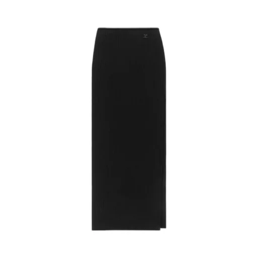 Tube Rib Knit Long Skirt
