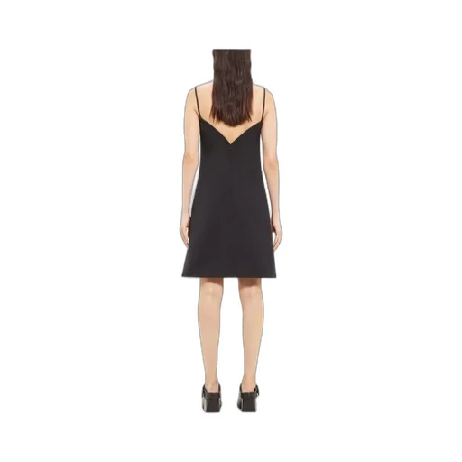 Ellipse Buckle-Strap Twill Dress