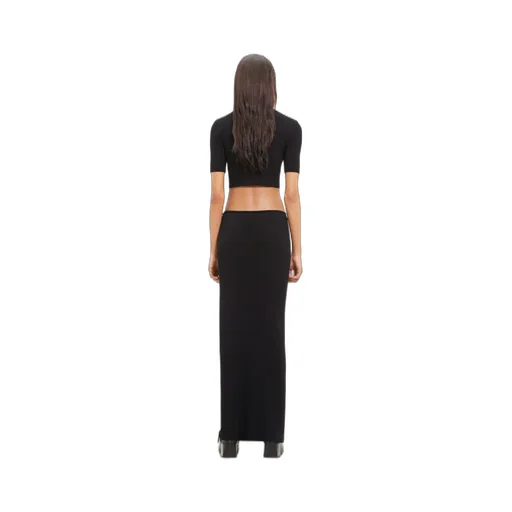Tube Rib Knit Long Skirt