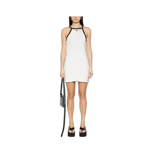 Buckle Detailed Halter-Neck Dress