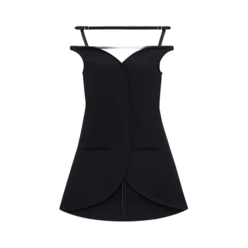 Ellipse Crepe Bustier Mini Dress