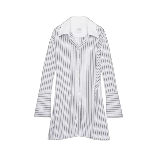 Logo-Patch Striped Shirt