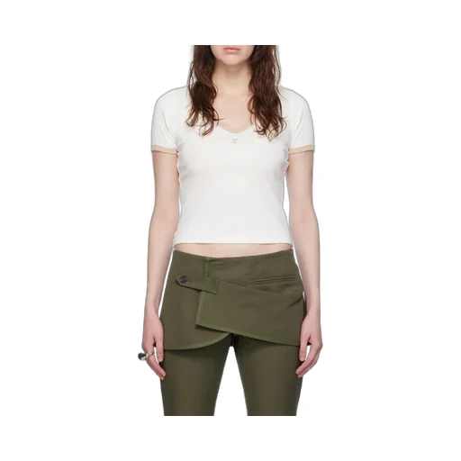 Contrast V-Neck T-Shirt