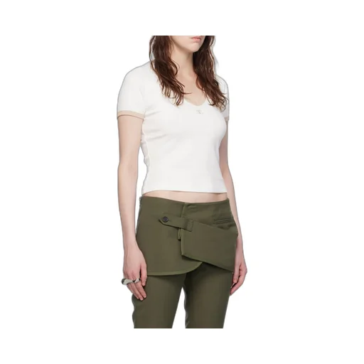 Contrast V-Neck T-Shirt