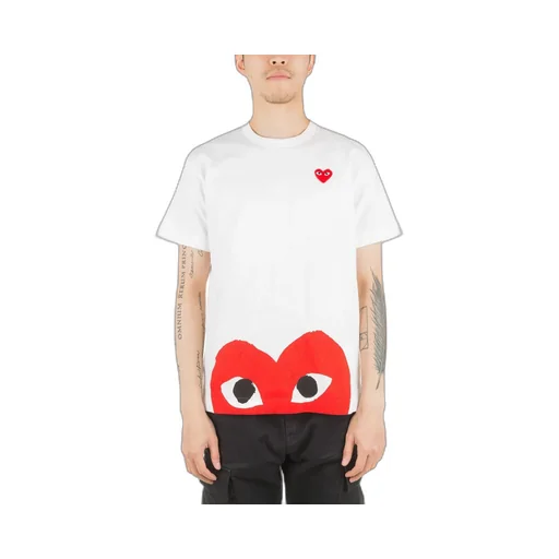 Heart-Printed Crewneck T-Shirt