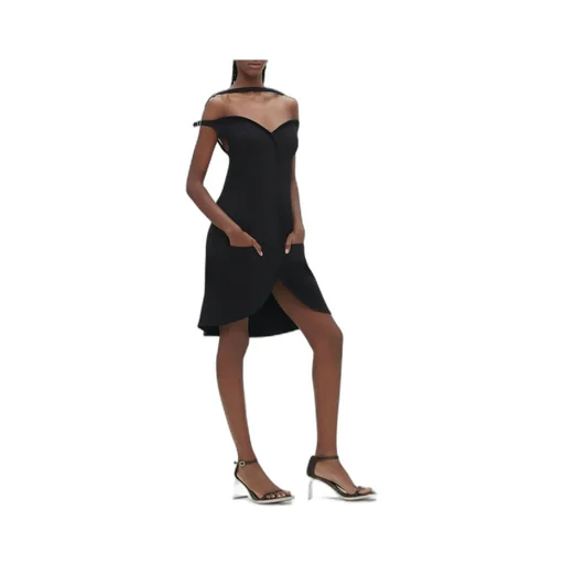 Ellipse Crepe Bustier Mini Dress