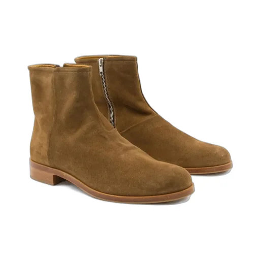 Zippered Suede Boot