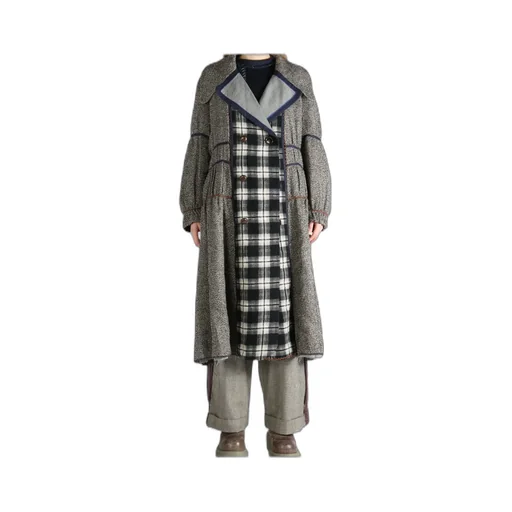 Checked Wool Coat