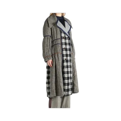 Checked Wool Coat