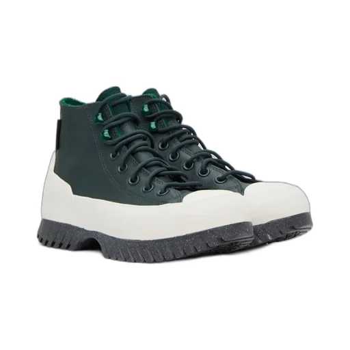 Round Head Lace High-Top Casual Sneakers