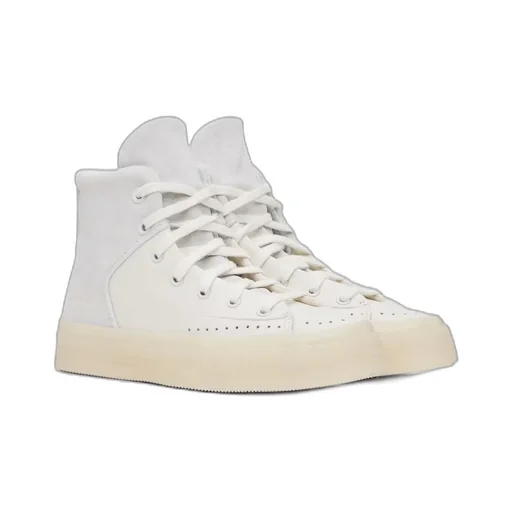 Round Head Lace High-Top Casual Sneakers