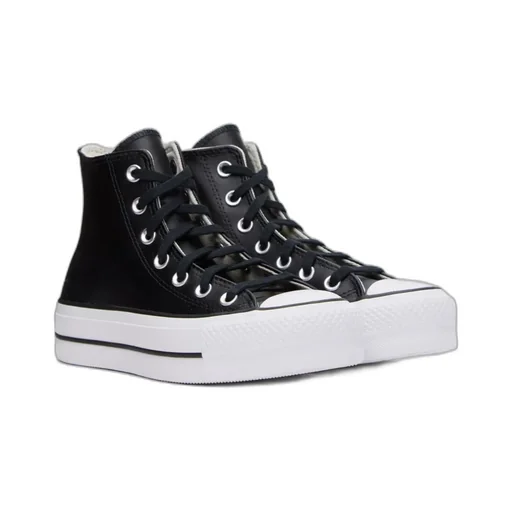 Round Head Lace High-Top Casual Sneakers