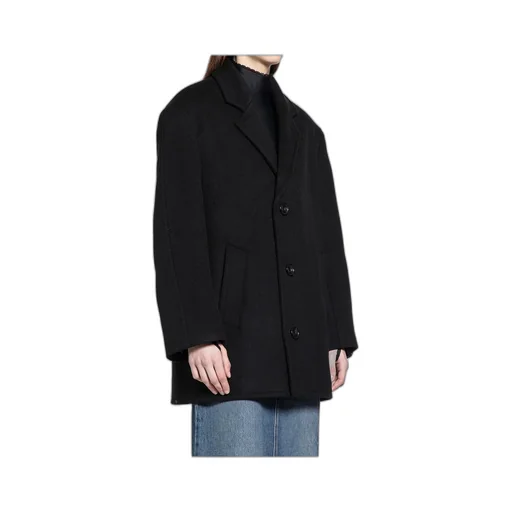 Collarless Long-Sleeve Coat