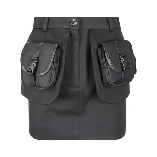 Pocket Detailed Basque Mini Skirt