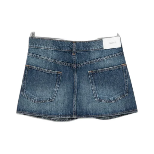 Wrap-Design Denim Skirt