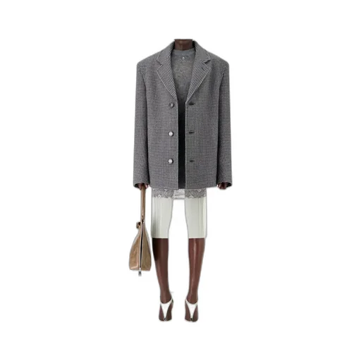 Single-Breasted Long-Sleeve Coat