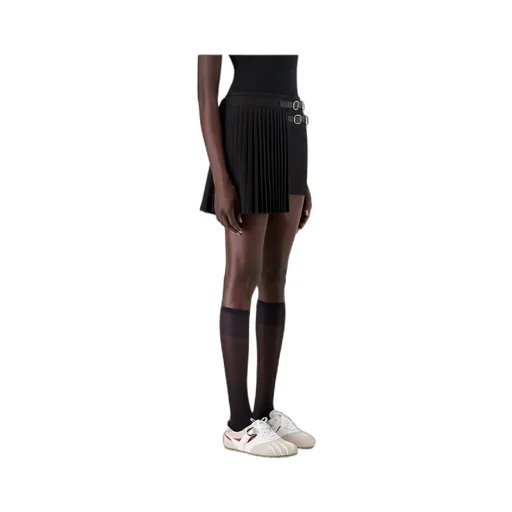 Pleated Uniform Belted Skirt