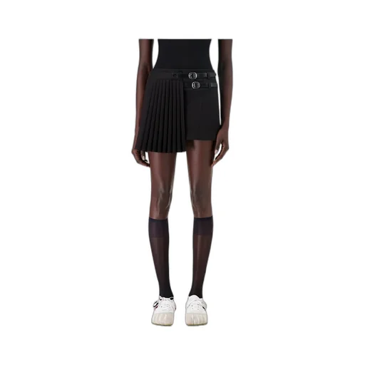 Pleated Uniform Belted Skirt