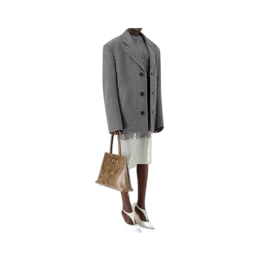 Single-Breasted Long-Sleeve Coat