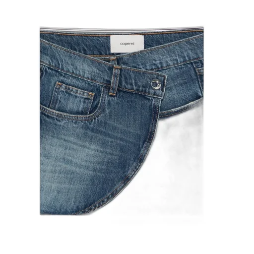 Wrap-Design Denim Skirt