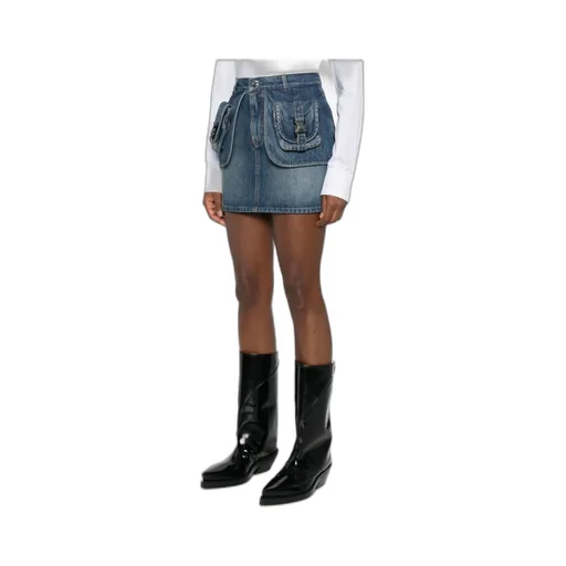 Denim Cargo Skirt