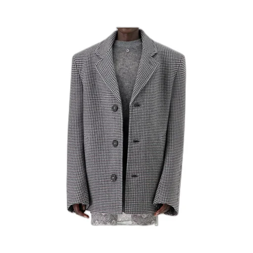 Single-Breasted Long-Sleeve Coat