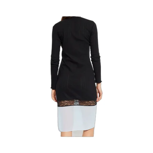 Lace-Trim Midi Dress
