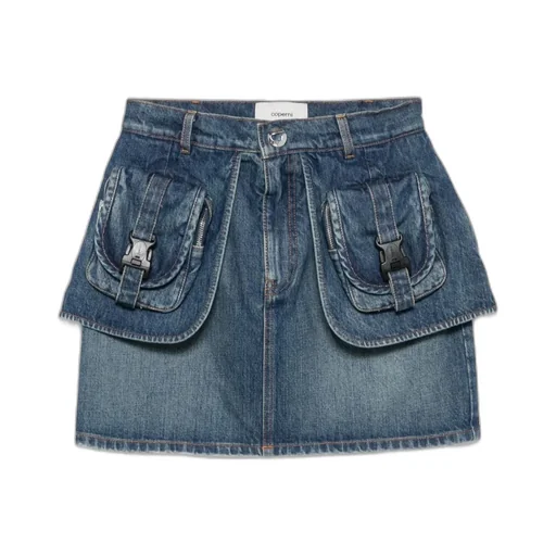 Denim Cargo Skirt
