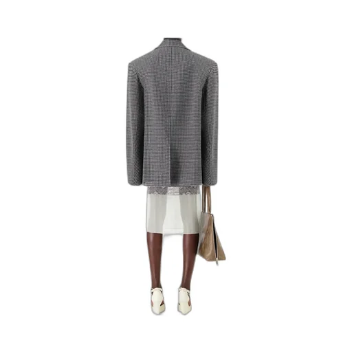 Single-Breasted Long-Sleeve Coat