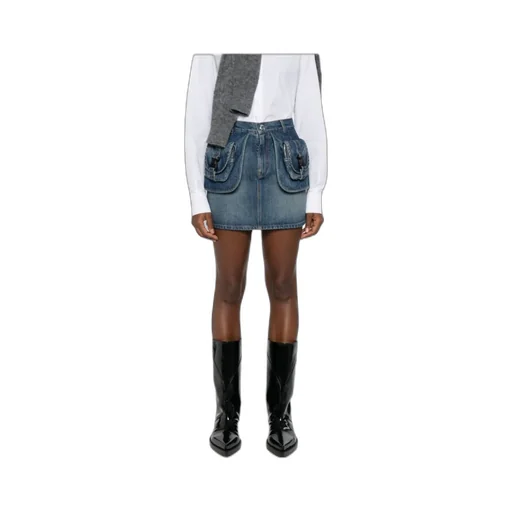 Denim Cargo Skirt