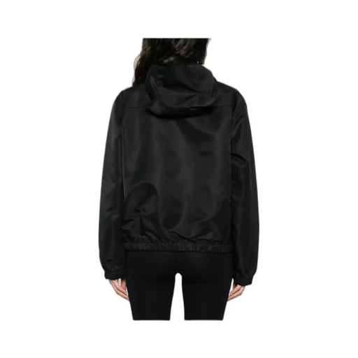 Hooded Drawstring Hem Zip-Front Jacket