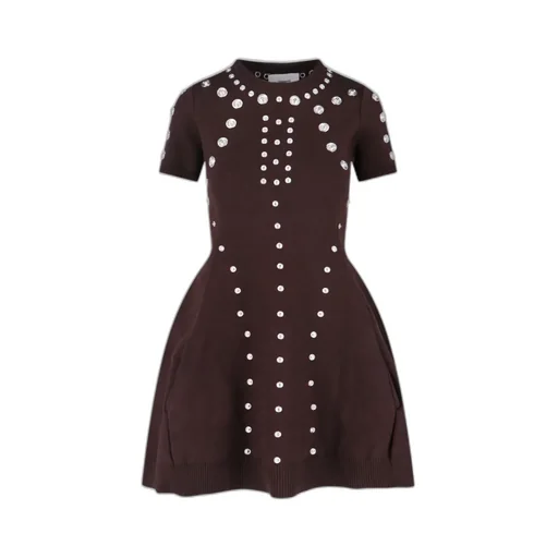 Embellished Short-Sleeve Mini Dress