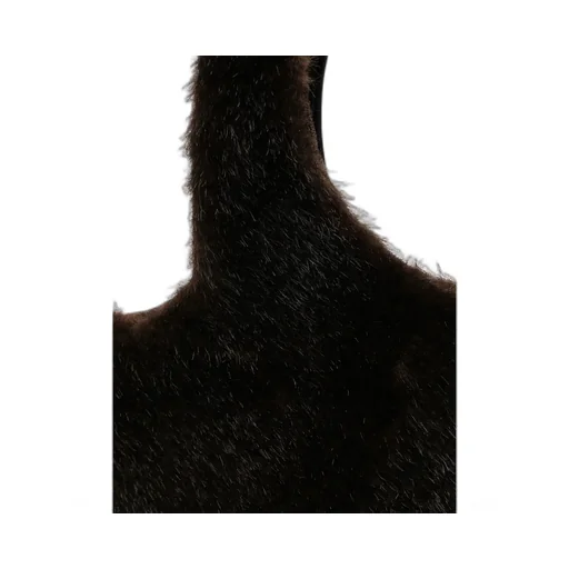 Heart-Shaped Open Top Fur Tote Bag