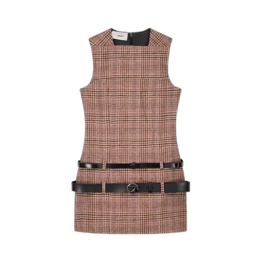 Check Belted Dress
