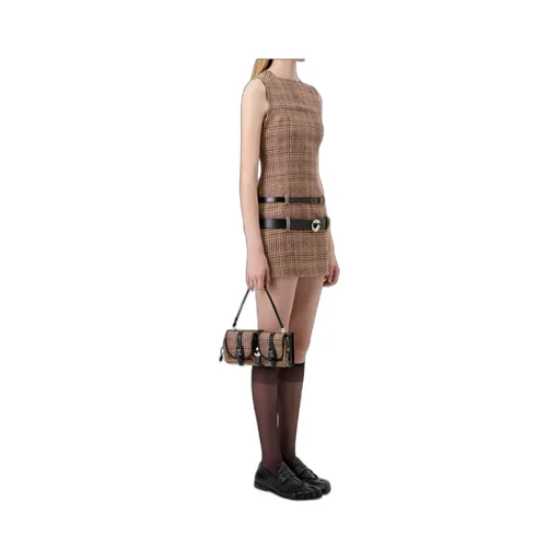 Check Belted Dress
