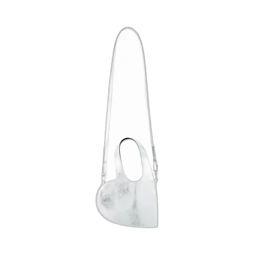 Metallic Effect Mini Heart Tote Bag