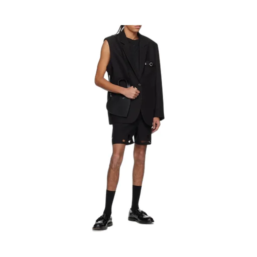 Petal Embroidered Cut-Out Shorts